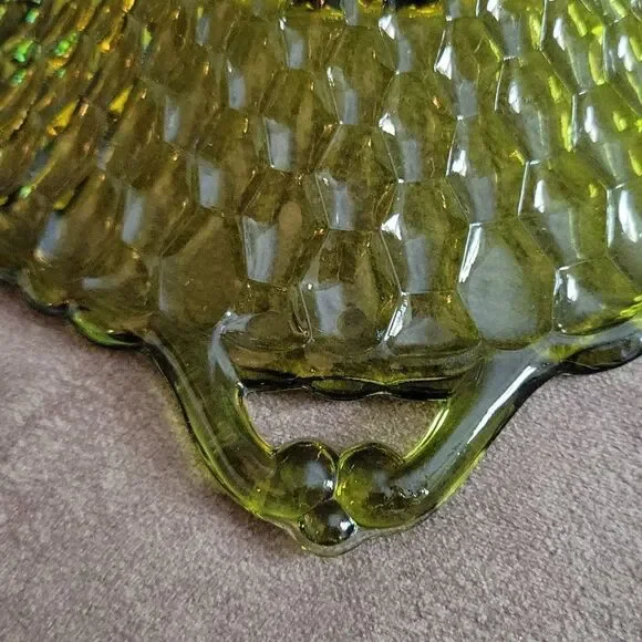 VTG 1960s Indiana Cut Handle Glass Dish - Picture 3 of 6